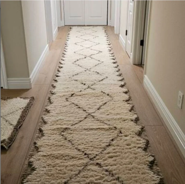 Beige Moroccan Runner Rug