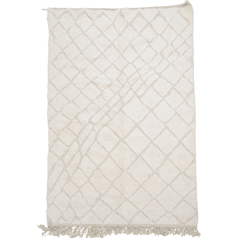 Creamy Moroccan Rug 5x8 ft
